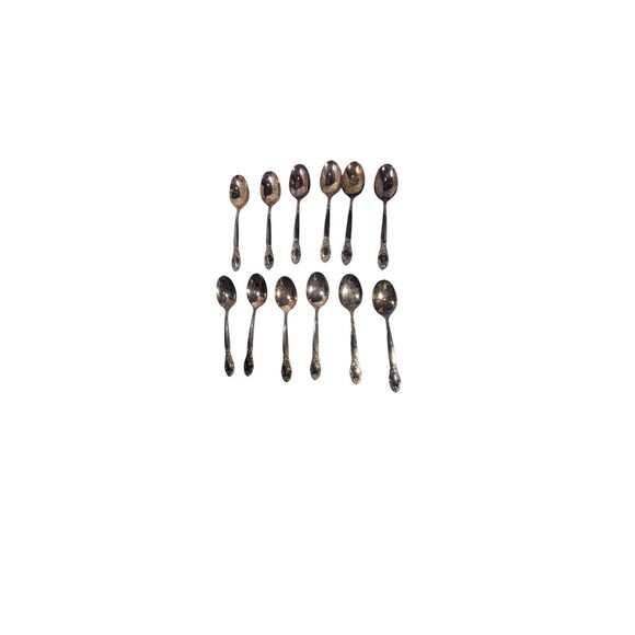 VTG Oneida LTD Silversmiths Ballad Country Lane 61 Pc Flatware Set - Tarnished - Picture 10 of 14